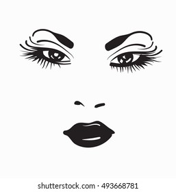Vector beautiful girl