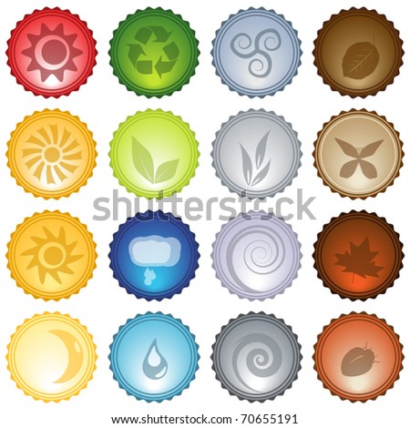 Vector Beautiful Glassy Weather Icons Set