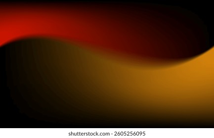 Vector beautiful gradation with red, yellow, black gradient color