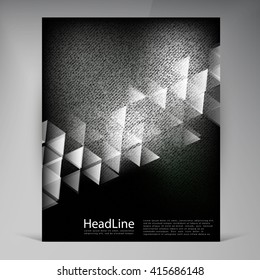 Vector Beautiful Green Flyer. Template flyers design. Business brochure. Triangle
