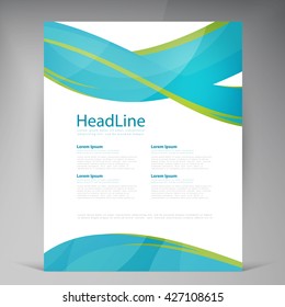 Vector Beautiful Green Flyer. Template flyers design. Business brochure