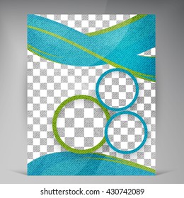 Vector Beautiful Green Flyer. Template flyers design. Business brochure circles