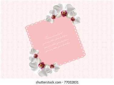vector beautiful greeting card with orchids
