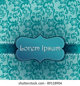 Vector beautiful grunge floral background illustration