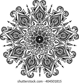 Vector Beautiful Hand drawn Mandala, Patterned Design Element