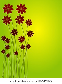 Vector beautiful hand drawn style floral background illustration