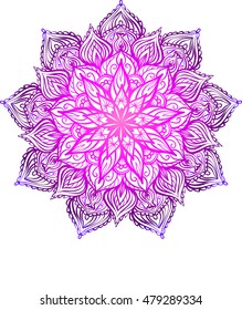 Vector Beautiful Handdrawn Mandala, Patterned Design Element