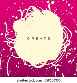 Vector beautiful handmade splash and strokes background.