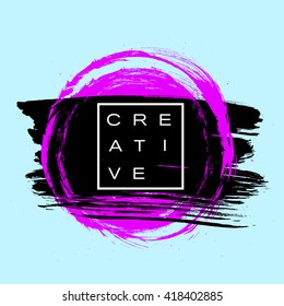Vector beautiful handmade splash and strokes background.