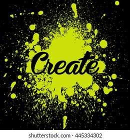 Vector beautiful handmade splash and strokes background.