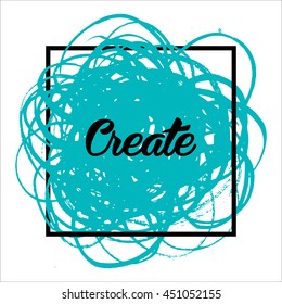 Vector beautiful handmade splash and strokes background.