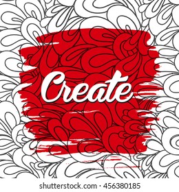 Vector beautiful handmade splash and strokes background.