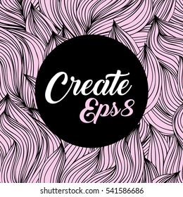 Vector beautiful handmade wave hand-drawn background.