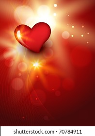 vector beautiful heart background design