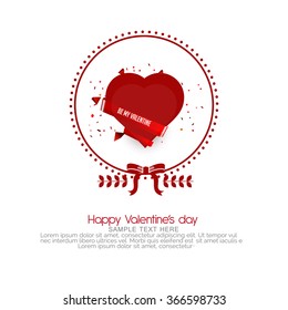 Vector beautiful heart greeting or illustration for Valentines day.