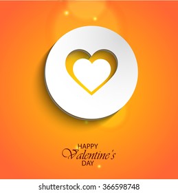 Vector beautiful heart greeting or illustration for Valentines day.