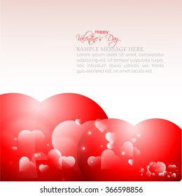 Vector beautiful heart greeting or illustration for Valentines day.