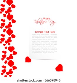 Vector beautiful heart greeting or illustration for Valentines day.