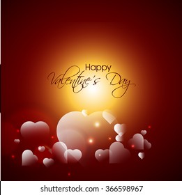 Vector beautiful heart greeting or illustration for Valentines day.