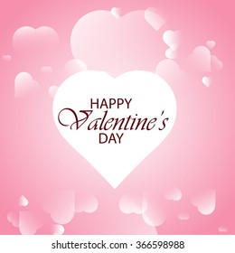 Vector beautiful heart greeting or illustration for Valentines day.