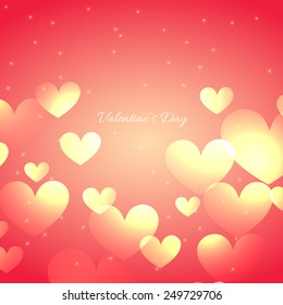 ilustración de fondo de vectores hermosos corazones
