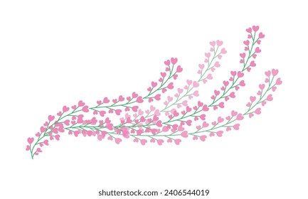 vectorial bellos corazones árbol valentías diseño de tarjeta de día