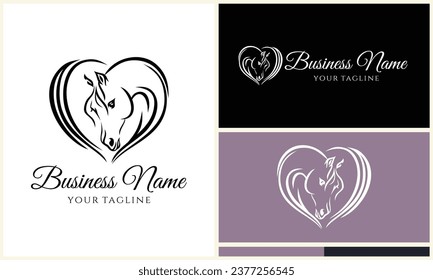 vector beautiful horse logo template