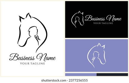vector beautiful horse logo template