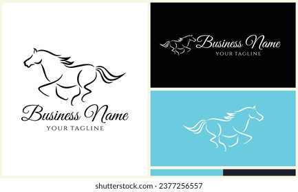 vector beautiful horse logo template