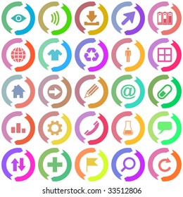 Vector beautiful icon set