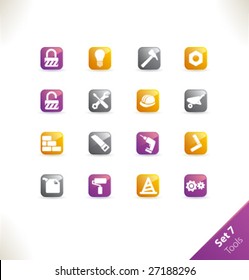 Vector beautiful icon set. Part 7 - Tools