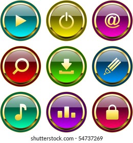 Vector beautiful icon set for web.