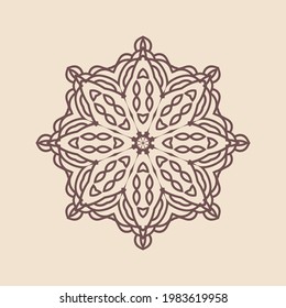 vector beautiful illustration of big beautiful mandala, isolated design