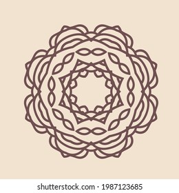 vector hermosa ilustración de gran mandala hermosa, diseño aislado