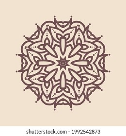 vector beautiful illustration of big beautiful mandala, isolated design