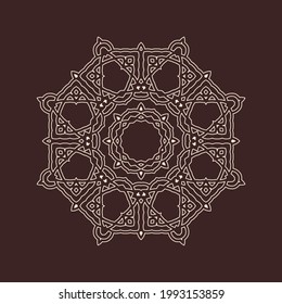 vector beautiful illustration of big beautiful mandala, isolated design
