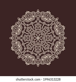 vector beautiful illustration of big beautiful mandala, isolated design