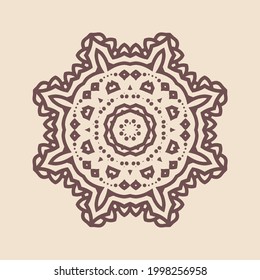 vector beautiful illustration of big beautiful mandala, isolated design