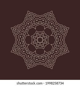 vector beautiful illustration of big beautiful mandala, isolated design