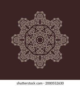 vector beautiful illustration of big beautiful mandala, isolated design