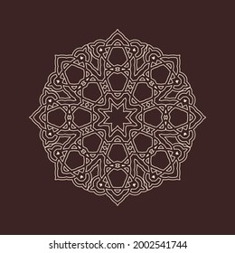 vector beautiful illustration of big beautiful mandala, isolated design