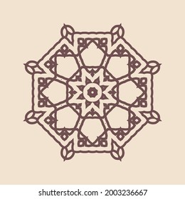 vector beautiful illustration of big beautiful mandala, isolated design