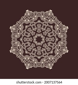 vector hermosa ilustración de gran mandala hermosa, diseño aislado