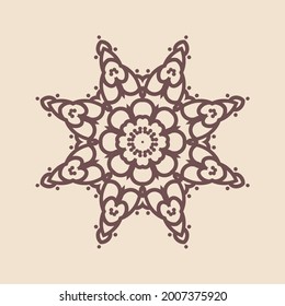 vector hermosa ilustración de gran mandala hermosa, diseño aislado