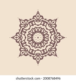 vector hermosa ilustración de gran mandala hermosa, diseño aislado