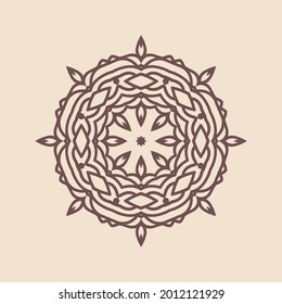vector beautiful illustration of big beautiful mandala, isolated design