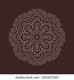 vector beautiful illustration of big beautiful mandala, isolated design