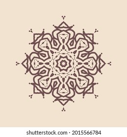 vector beautiful illustration of big beautiful mandala, isolated design