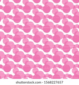 
Vector beautiful illustration with pink shades of peas interwoven on a white textured background. Abstract seamless design.