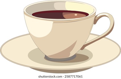 Vector Beautiful image of tea cup